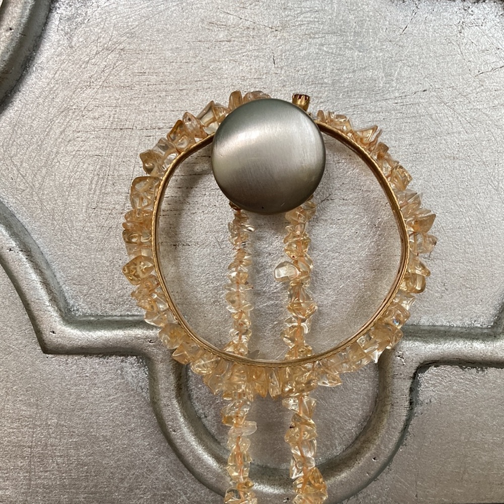Beautiful and Unique Vintage Tumbled Glass Choker and Bracelet Set From India